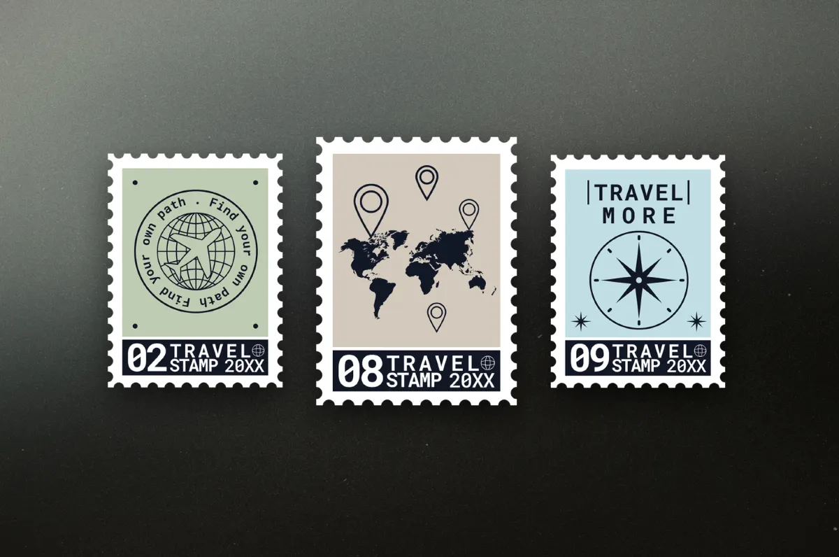 Travel Stamp Illustrations Pack