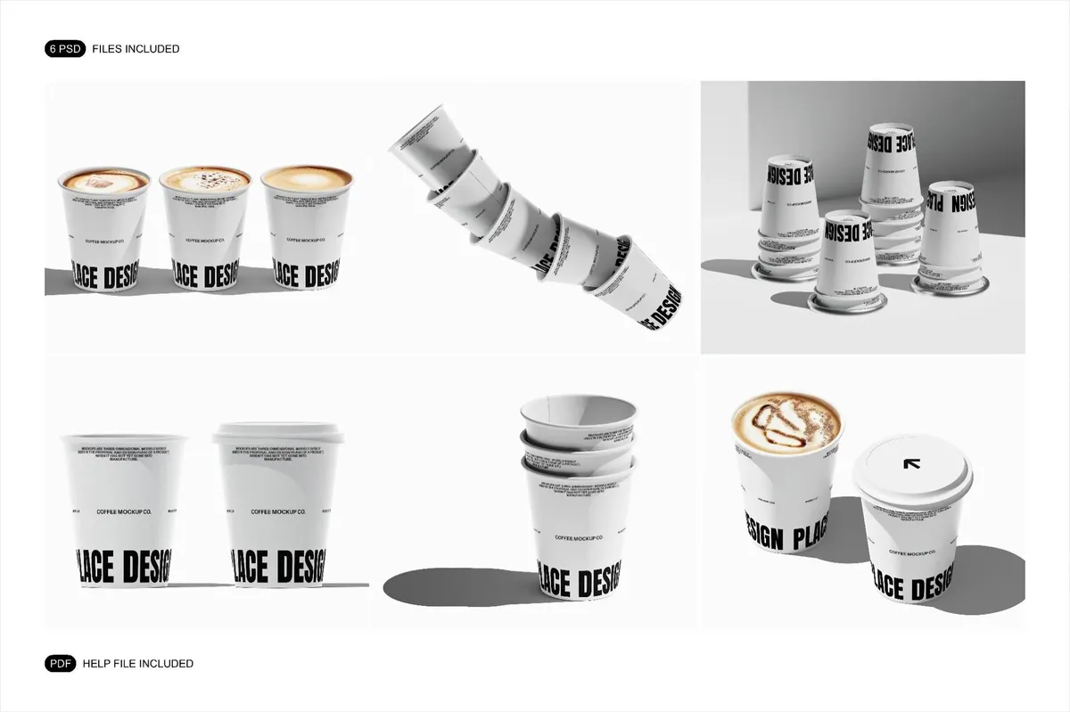 Paper Cup Mockup Set