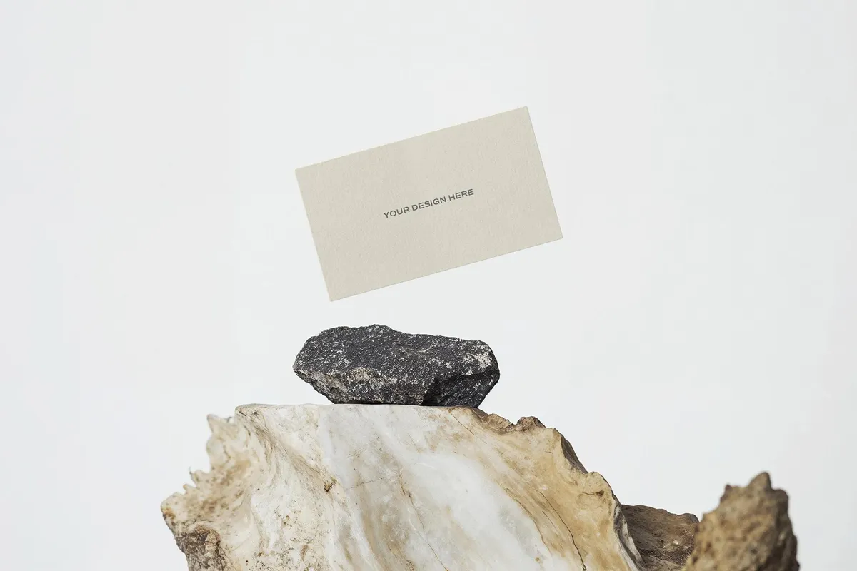 Cardboard Business Card Mockup