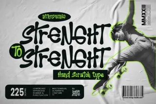 Strenght to Strenght | Hand Scratch Font