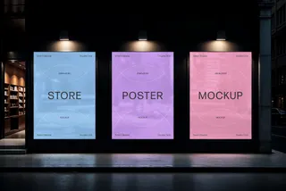 Storefront Posters Mockup