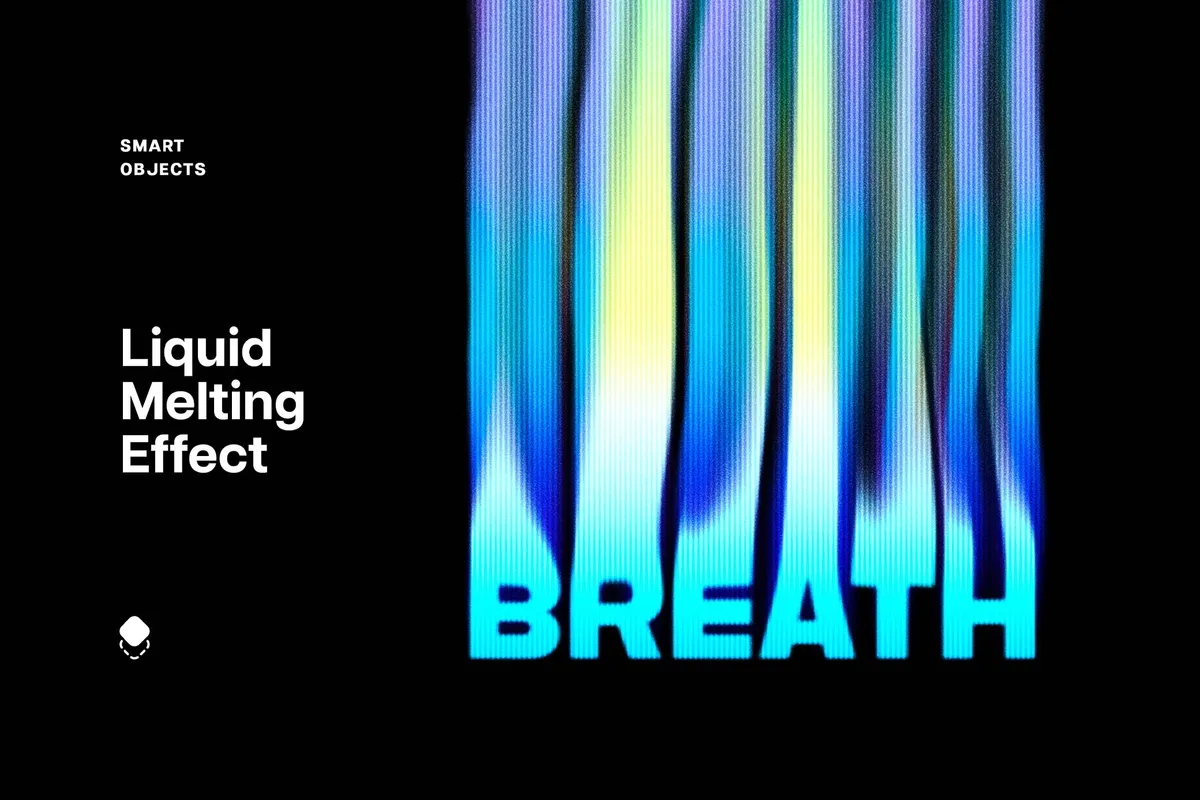 Smeared Liquid Melting Text Effect