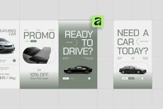 Car Rental Instagram Pack - Affinity Template