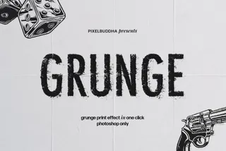 Grunge Print Photoshop Effect