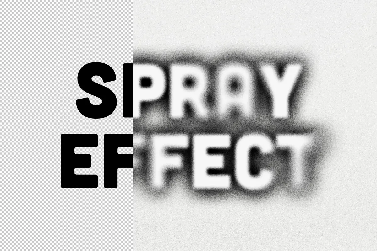 Blurry Spray Text Effect