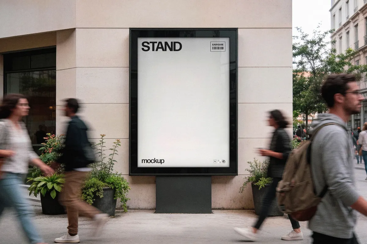 Outdoor Poster Stand Mockup