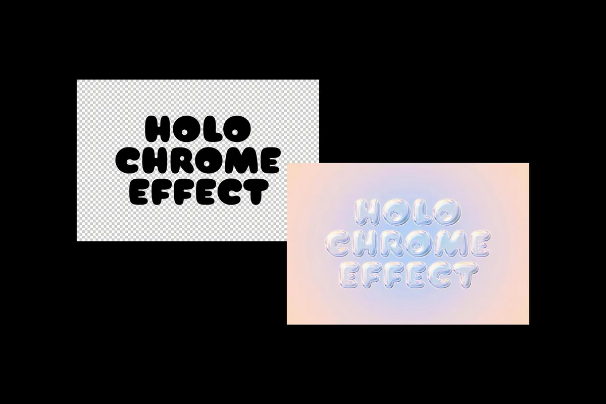 Pastel Holo Text & Logo Effect