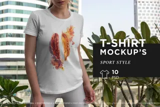 Women T-Shirt Mockup Set