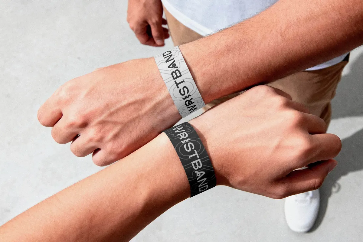 Paper Wristband Mockup