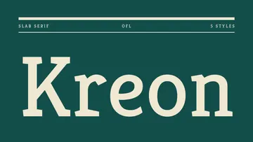 Kreon - Free Slab Serif Font Family