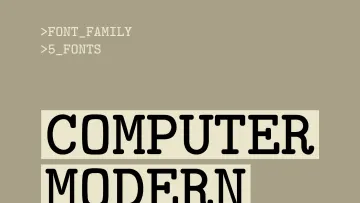 Computer Modern Font Family