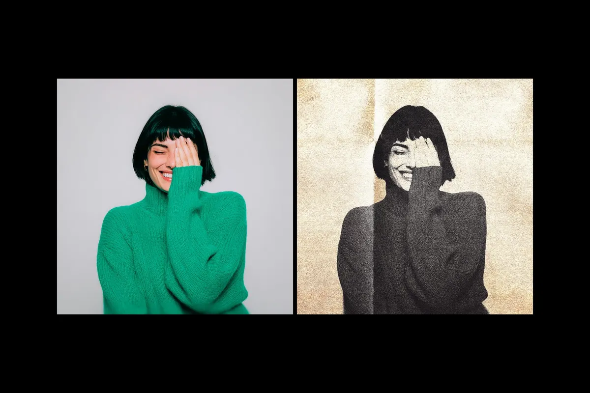Old Printed Photo Effect