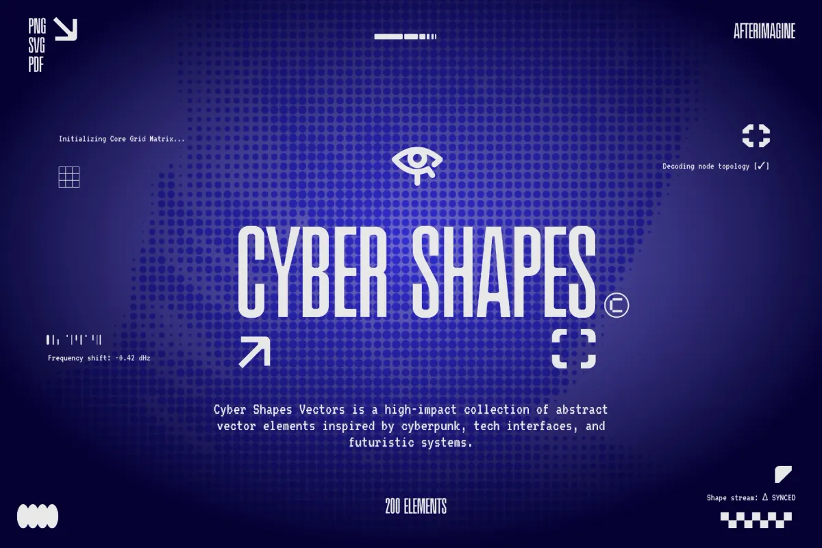 Cyber Shapes Vectors