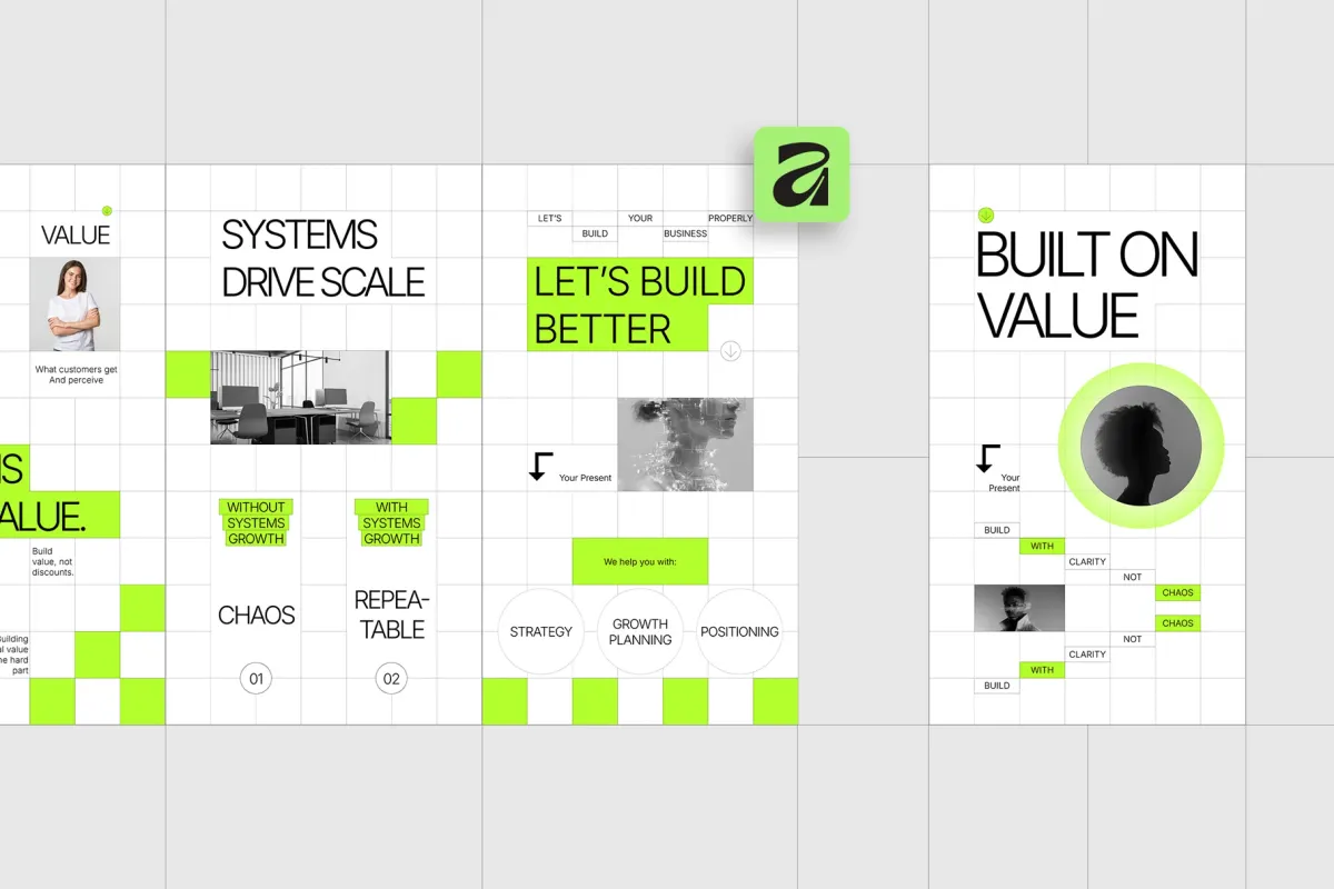 Business Market Value Instagram Pack for Affinity