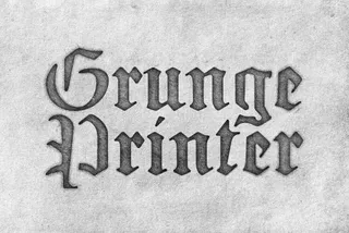 Grunge Printer Text & Logo Effect