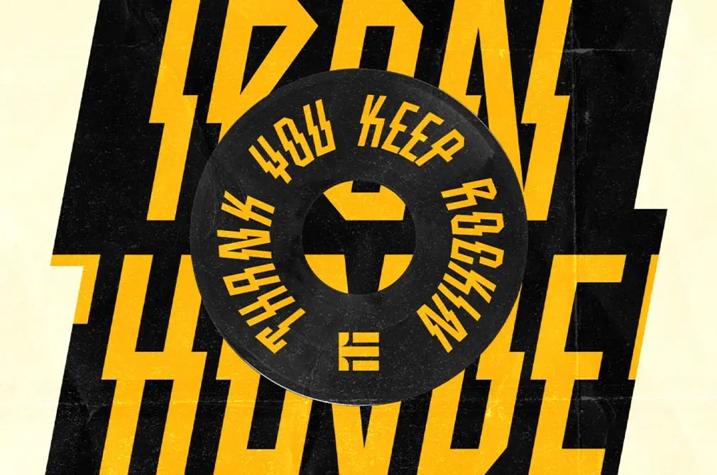 Iron Thunder Display Font
