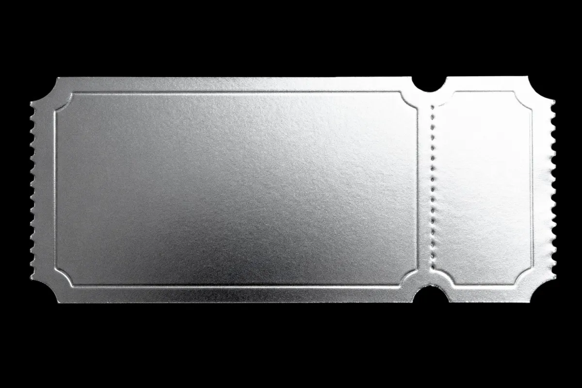 Event Ticket Mockup with Perforated Edge
