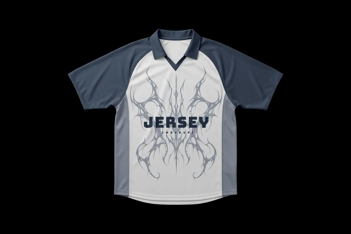 Short-Sleeve Polo Jersey Mockup