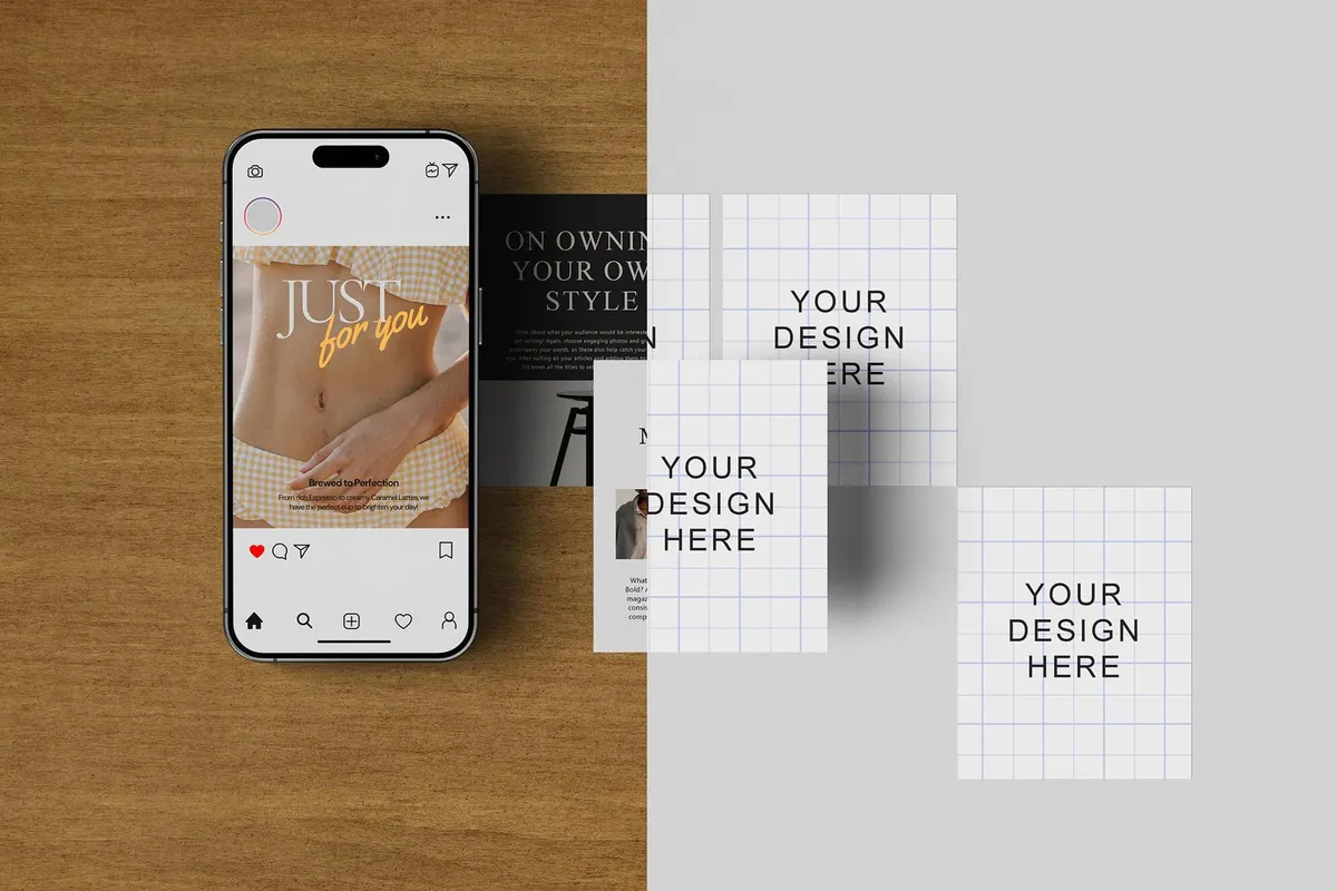 Social Posts & Phone Feed Mockup