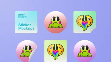 Sticker Set Mockup