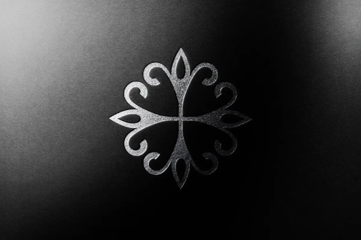 Foil Stamp Mockup on Satin Stock