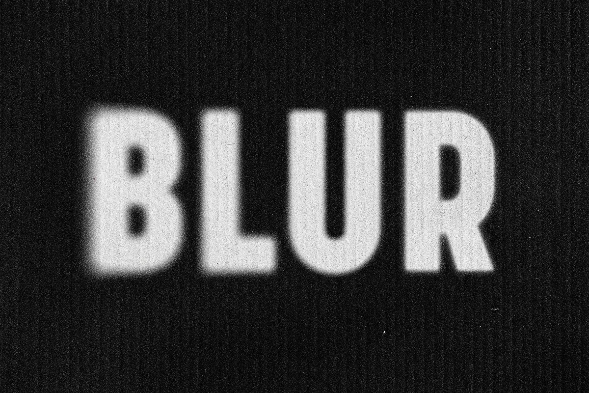 Side Blur Paper Text Effect