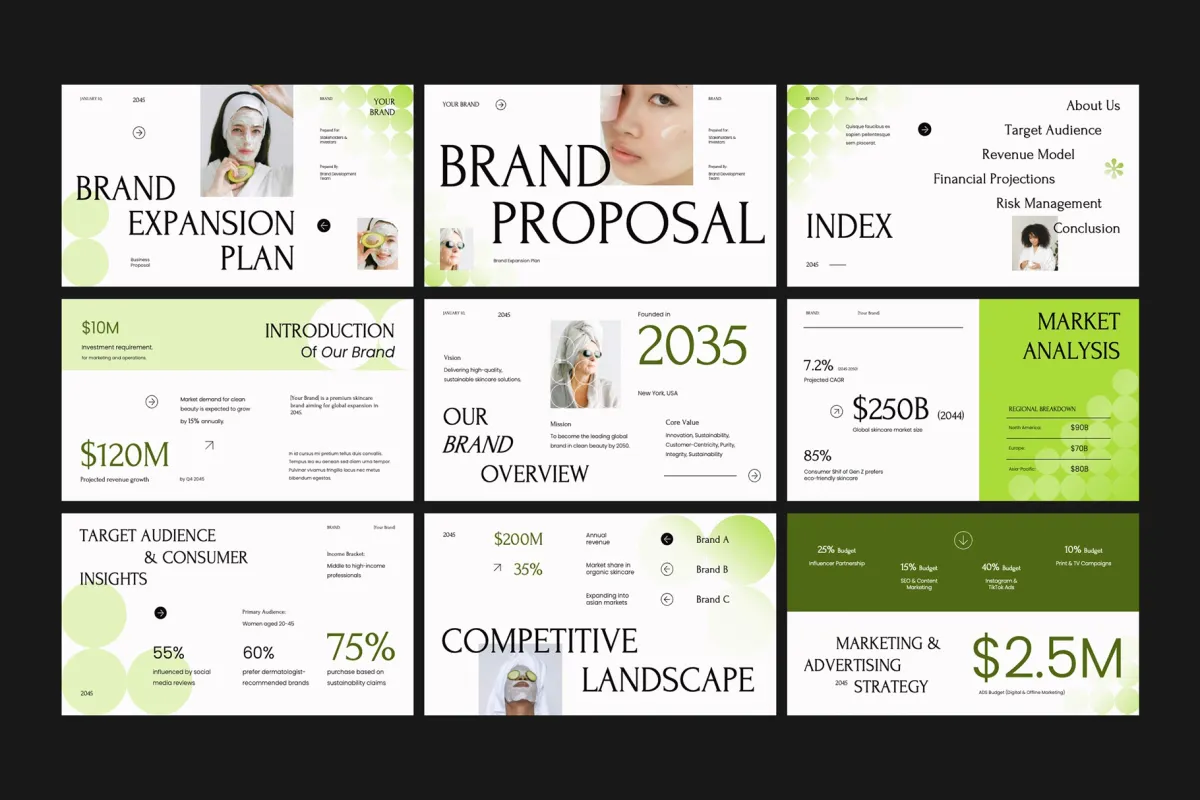 Keynote Aesthetic Brand Proposal Template