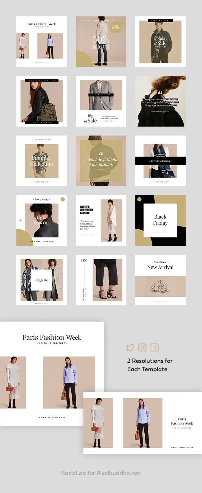 Sienna Fashion Social Media Kit