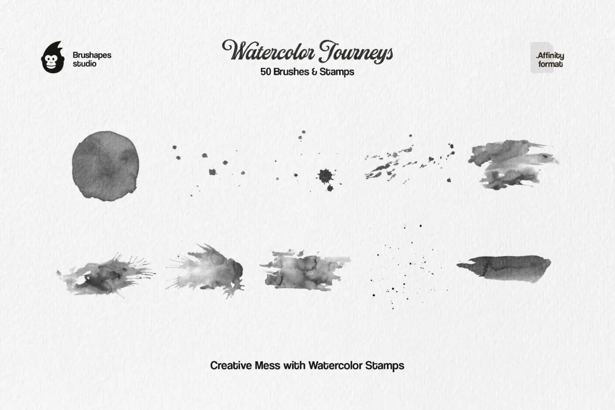 Watercolor Journeys Affinity Brushes