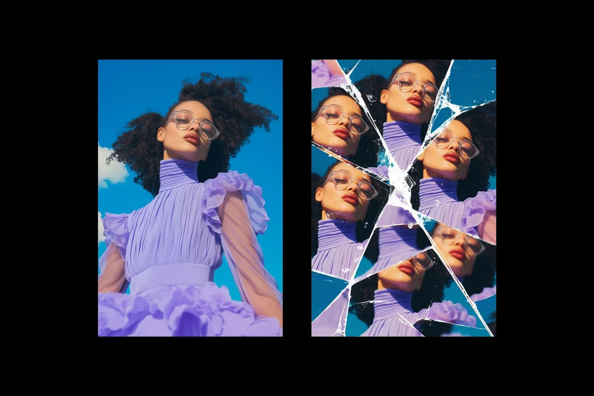 Mirrored Glass Photo Effect