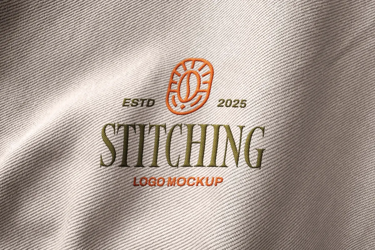 Stitching Embroidery Logo Mockup