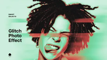 Glitch Blurred Photo Effect