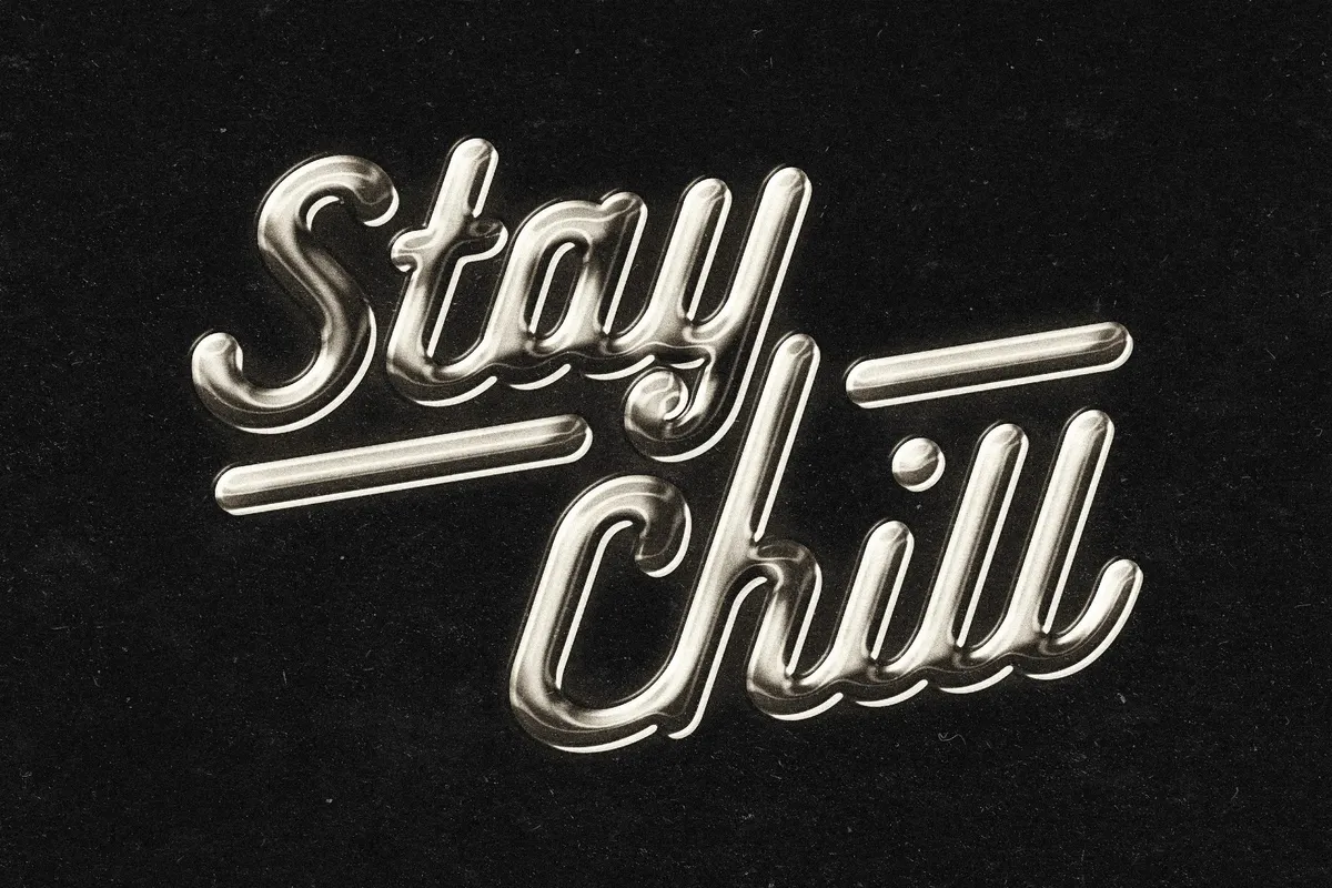 Vintage Metal Chrome Effect