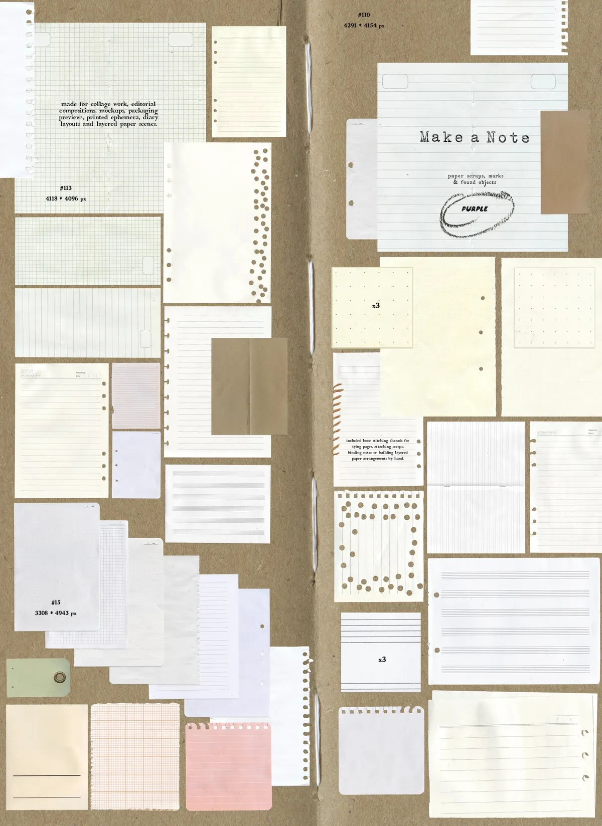 Make a Note Paper & Collage Elements
