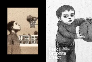 Graphite Pencil Poster Photo Effect