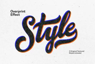 Overprint Grunge Text & Logo Effect