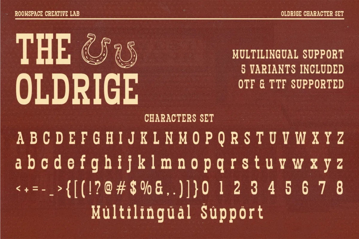 Oldridge - Bold Western Serif Font