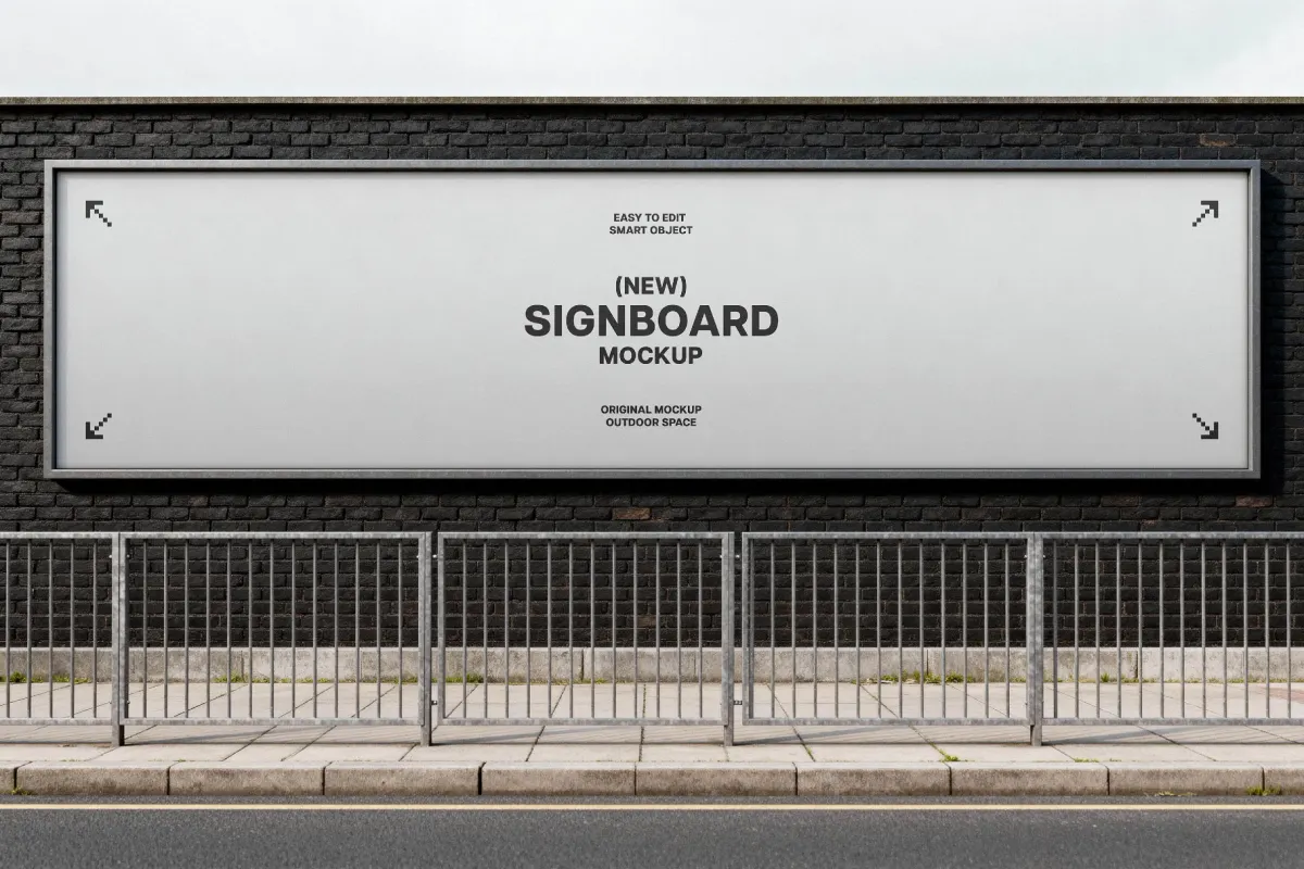 Roadside Signboard Mockup
