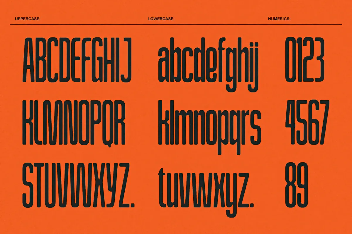 Rainshade - Condensed Display Font