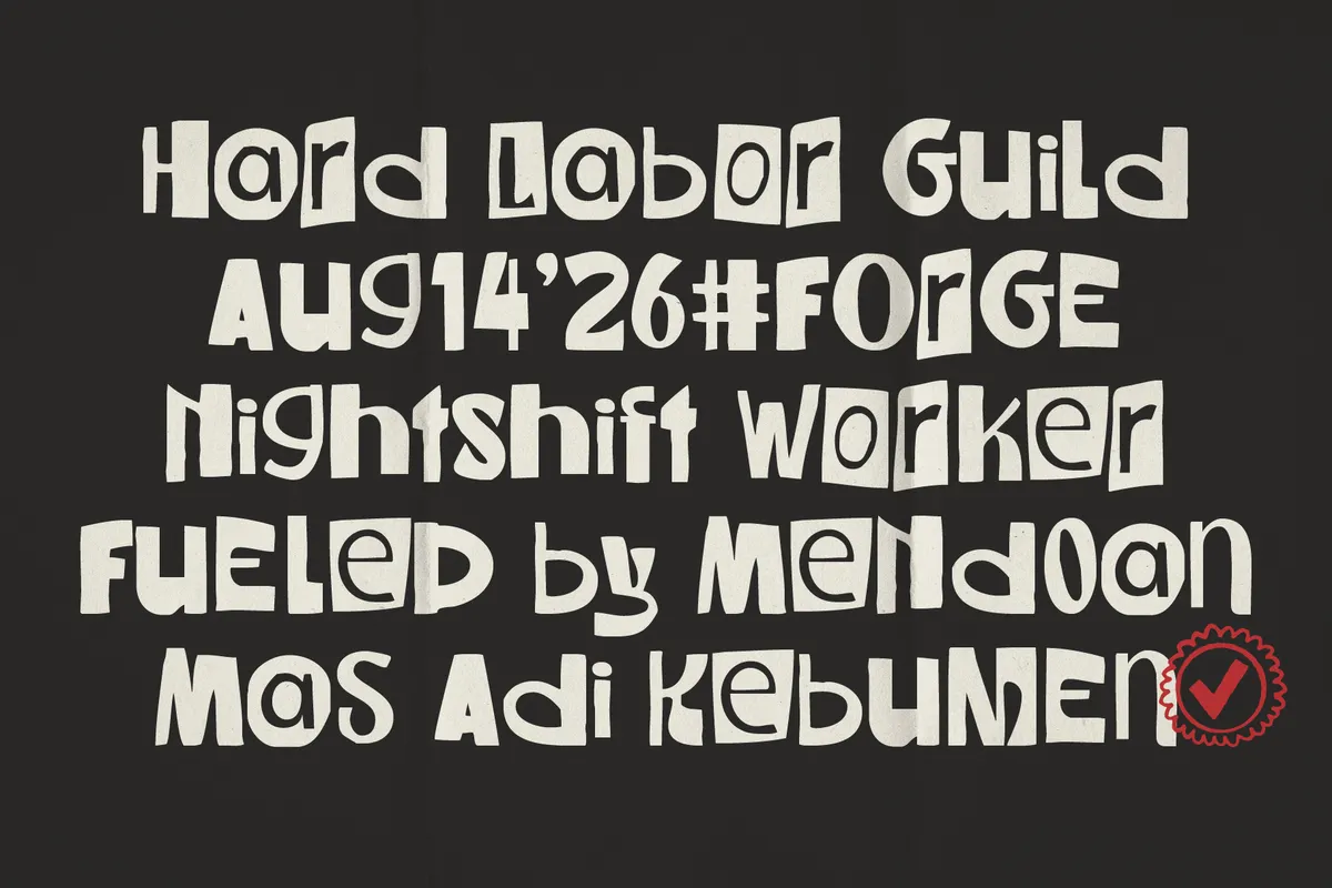 Wooble Ransom - Playful Ransom-Note Display Font