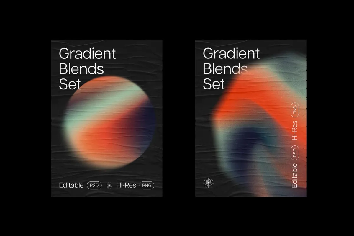 Gradient Texture Shapes Collection