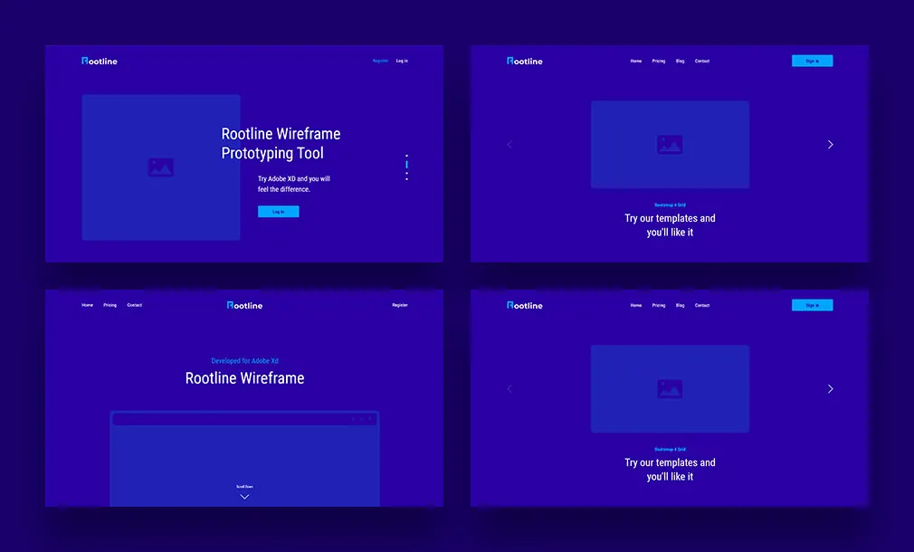 Rootline Wireframe UI Kit
