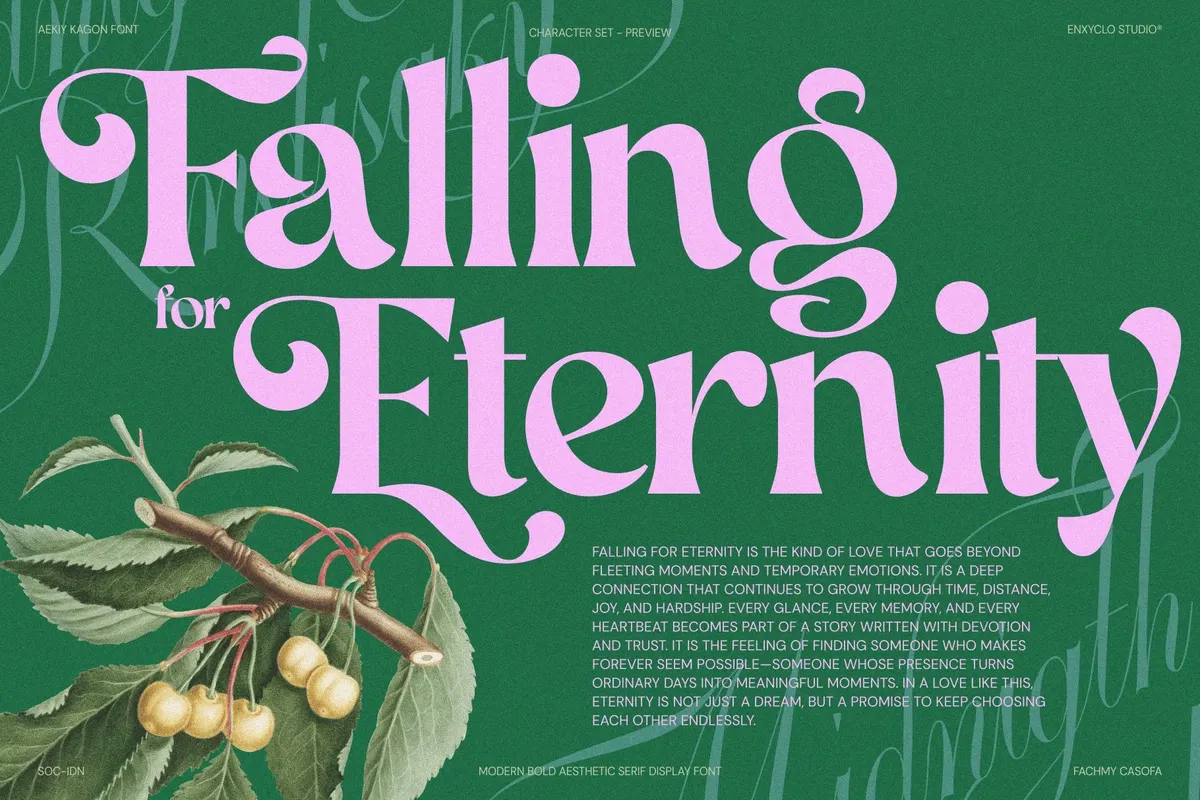 AEKIY KAGON — Elegant Swash Serif Font