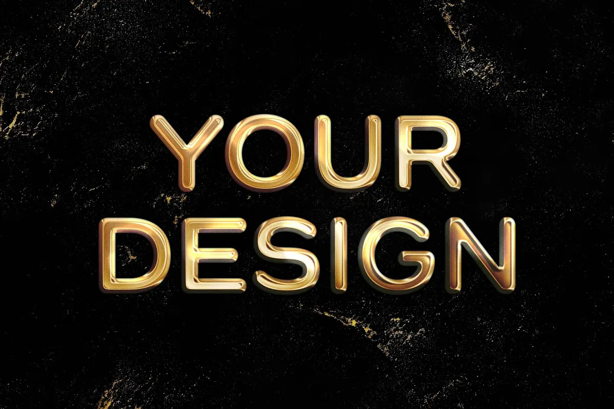 Golden Text & Logo Effect