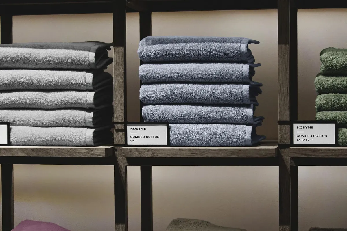 Interior Store Towel Label Mockup