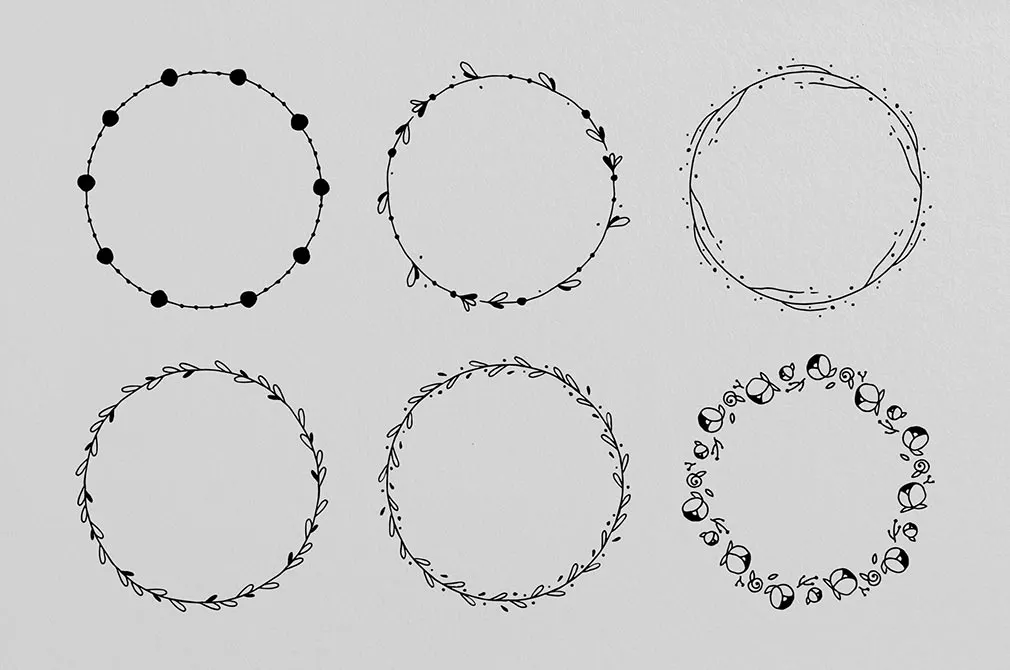 Bloomy Vector Wreaths