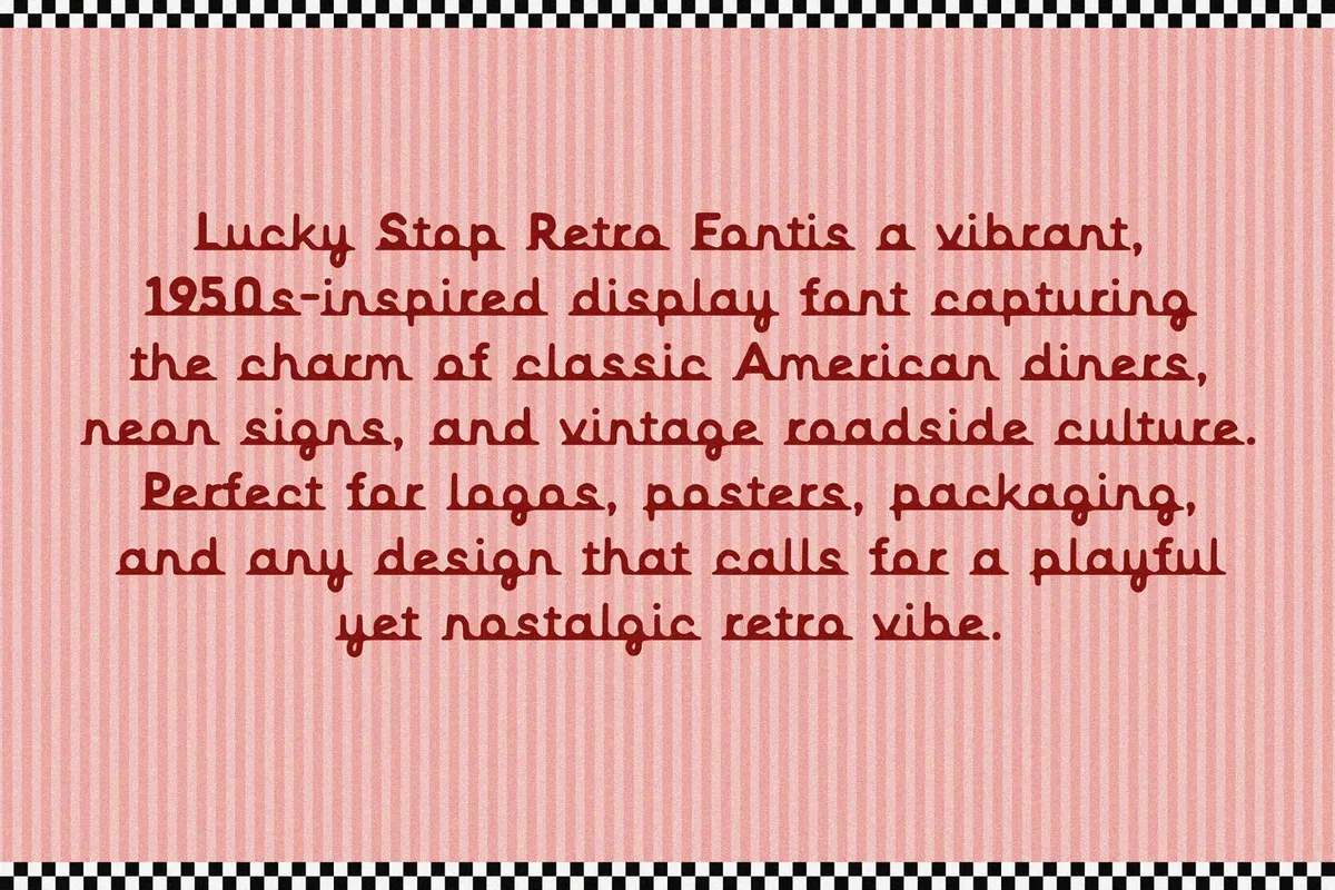 Lucky Stop — Display Retro-Vibe Font