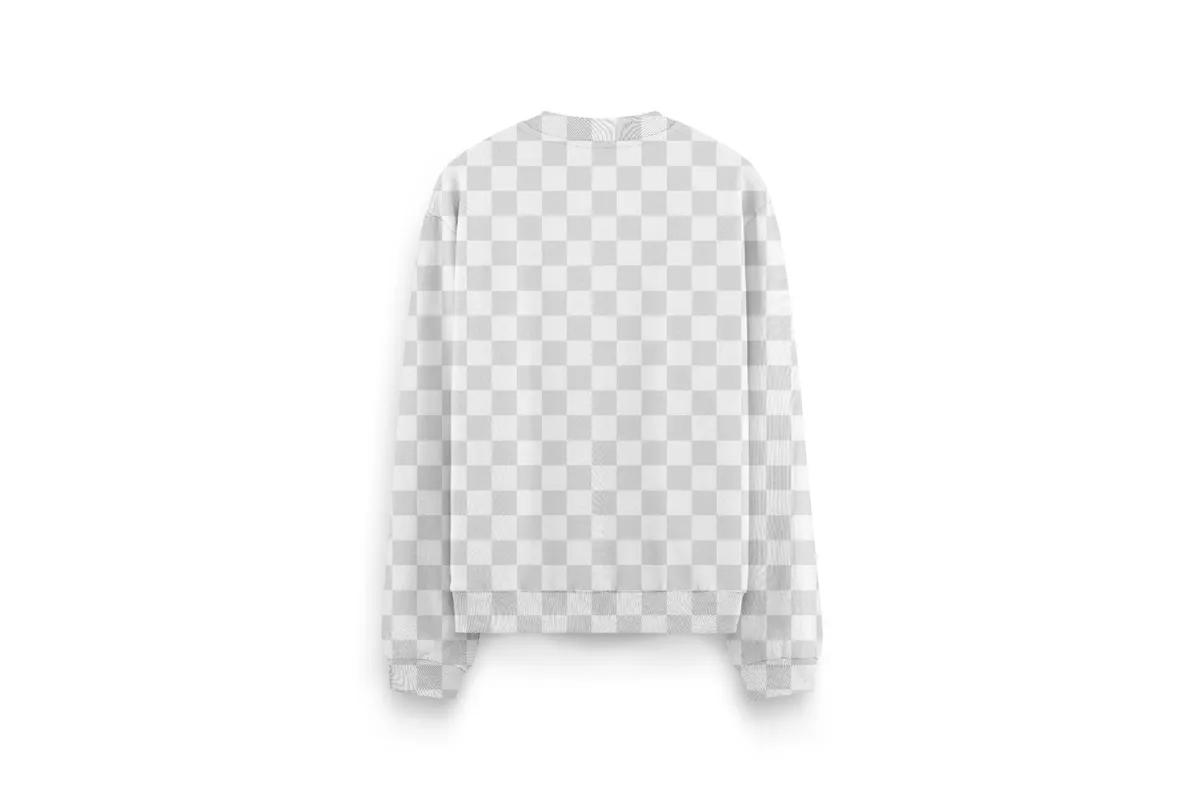Crewneck Sweatshirt Mockup — Back View