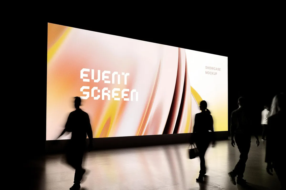 Large 21:9 Event Screen Mockup