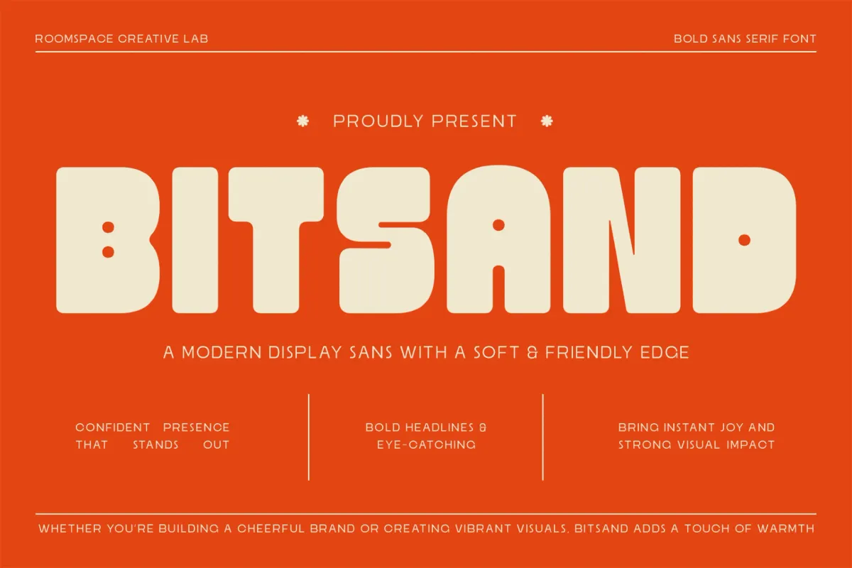 Bitsand – Rounded Playful Display Sans Font